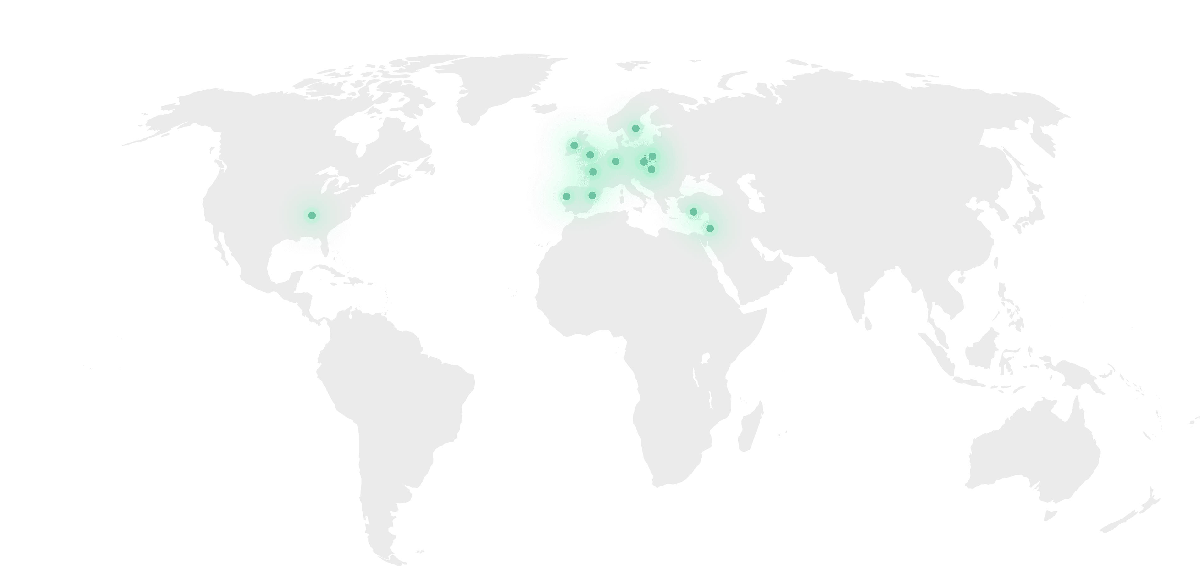 World map with team countries